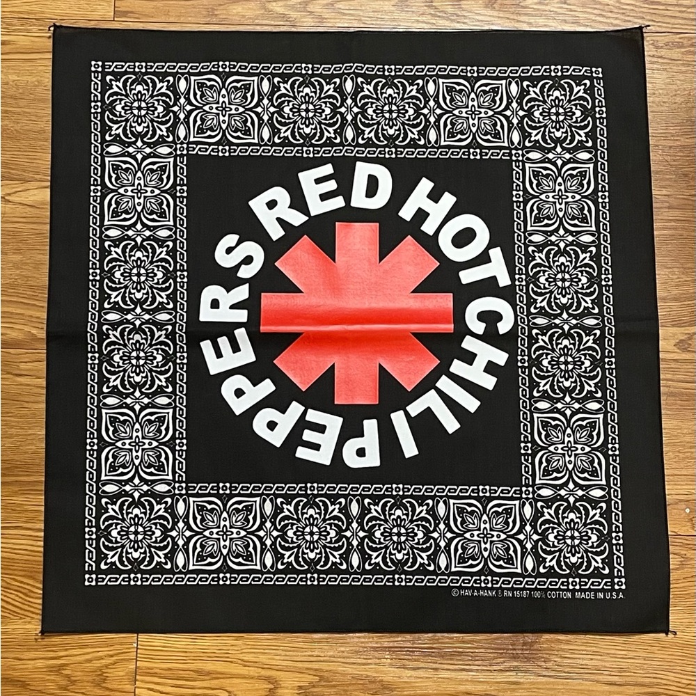 Red Hot Chili Peppers Black Bandanna Made in USA Great Gift Idea!